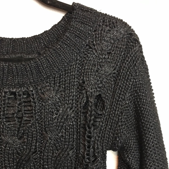 Nordstrom Trouve black sweater size small - Picture 4 of 8